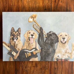 Hobby Lobby Canvas Art with Playful Dogs